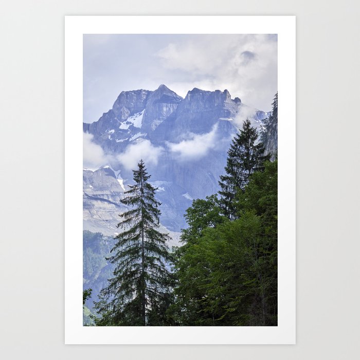 At the mountains. Swiss Alps. Switzerland Art Print
