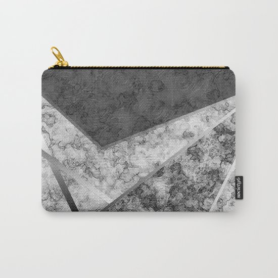 Combined abstract pattern in black and white . Carry-All Pouch