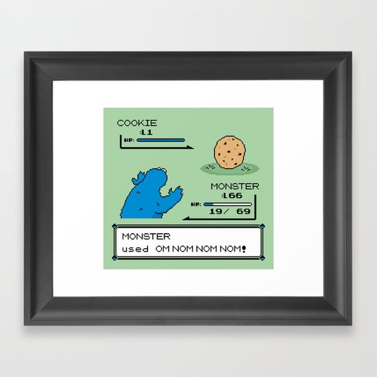 Cookiemon Framed Art Print
