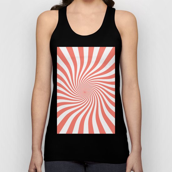 Swirl (Salmon/White) Unisex Tank Top