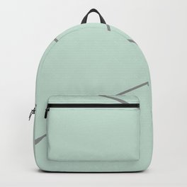 Green and Silver Lines Backpack | Colorful, Twotoned, Color, Simple, Texture, Beautiful, Modern, Pattern, Stripes, Minimal 