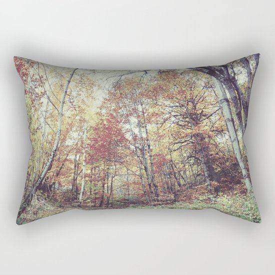 "Into the woods" Autumn wander. Rectangular Pillow