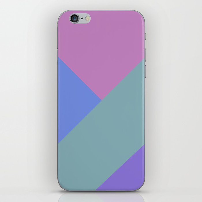 Origami Paper Folds - Blue green purple pink iPhone Skin