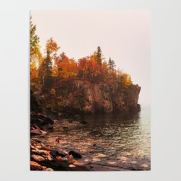 Black Beach in Minnesota-North Shore of Lake Superior  Poster