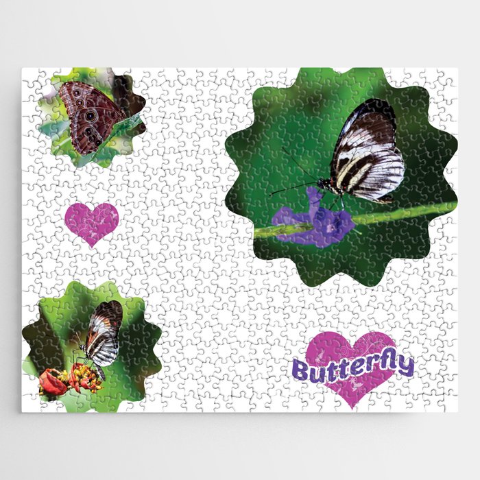 Butterfly feeding on nectar Jigsaw Puzzle