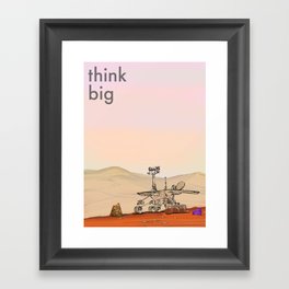 Think Big Mars Curiosity Rover Framed Art Print