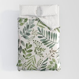 Botanical leaves -Watercolor   Comforter