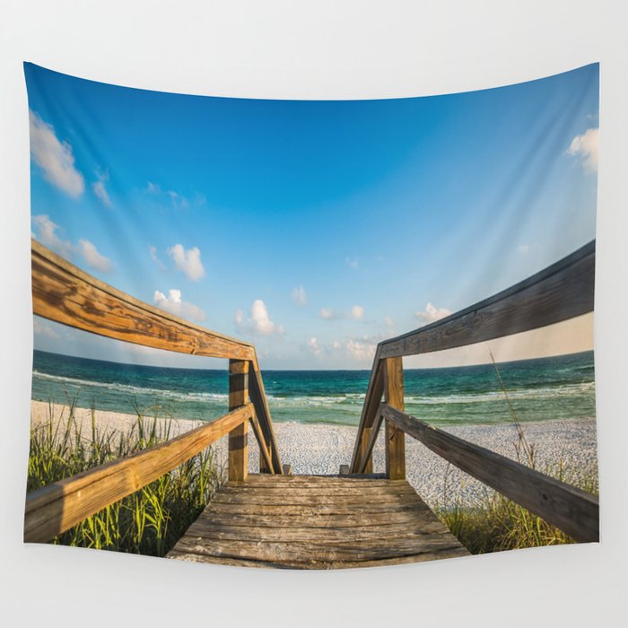 Head To The Beach Boardwalk Leads Summer Fun In Florida Wall Beach Boardwalk Leads To Summer Fun