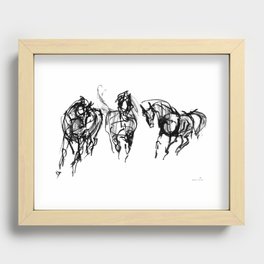 Horses (Trio) Recessed Framed Print