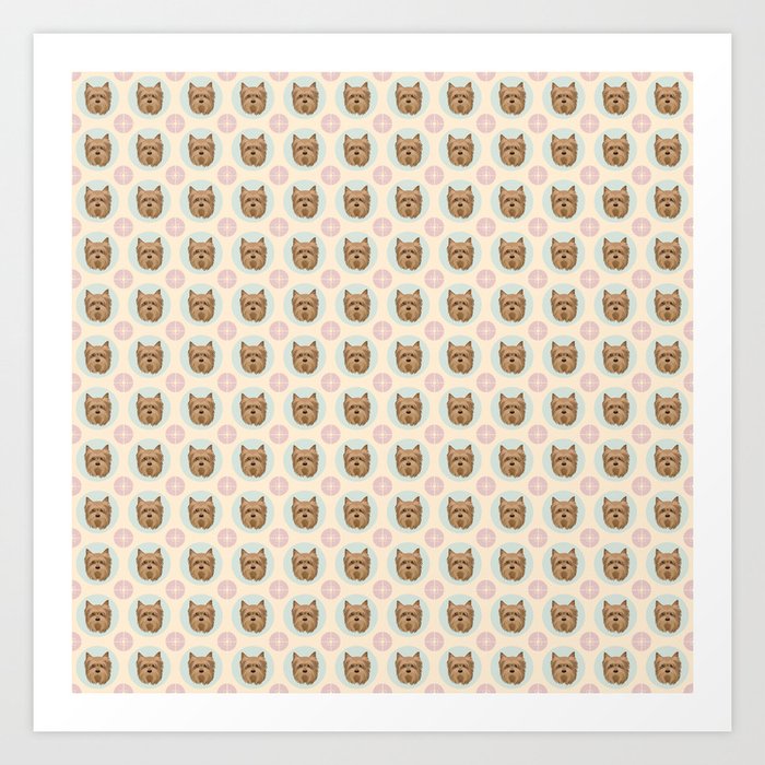 Yorkshire Terrier Pattern Art Print