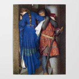 Hellelil and Hildebrand, the Meeting on the Turret Stairs" by Frederic William Burton. Poster