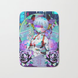  Rei Ayanami Bath Mat | Colorful, Lovely, Cute, Girl, Love, Illustration, Painting, Evangelion, Expressionism, Impressionism 