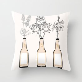 Floral Vases  Throw Pillow
