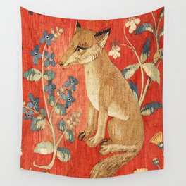 Medieval Red Fox Wall Tapestry