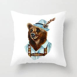 Bear-Varian  Throw Pillow