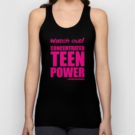 Concentrated Teen Power Funny Cheeky Saying Teenager Teens Unisex Tank Top