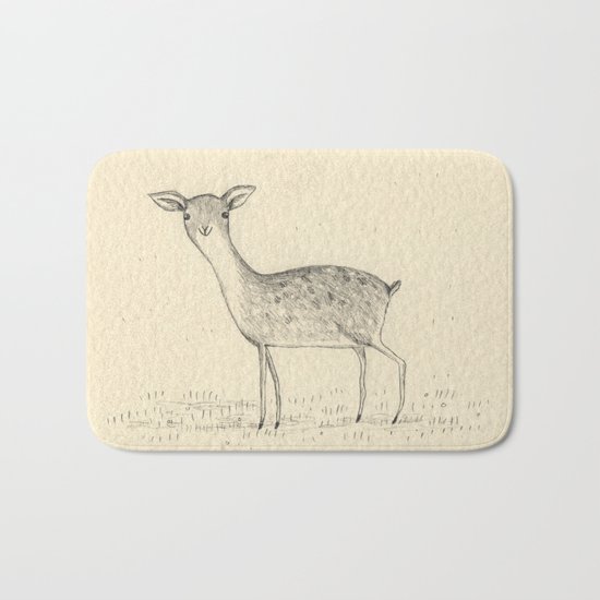 Monochrome Deer Bath Mat