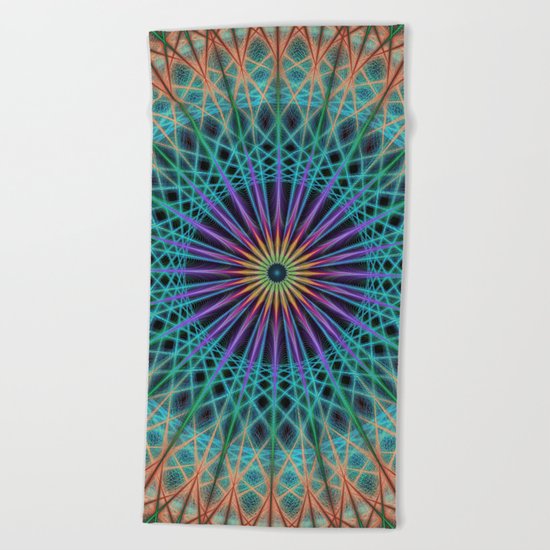 Round fantasy structure Beach Towel
