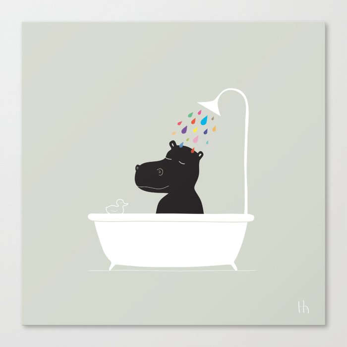 The Happy Shower Canvas Print