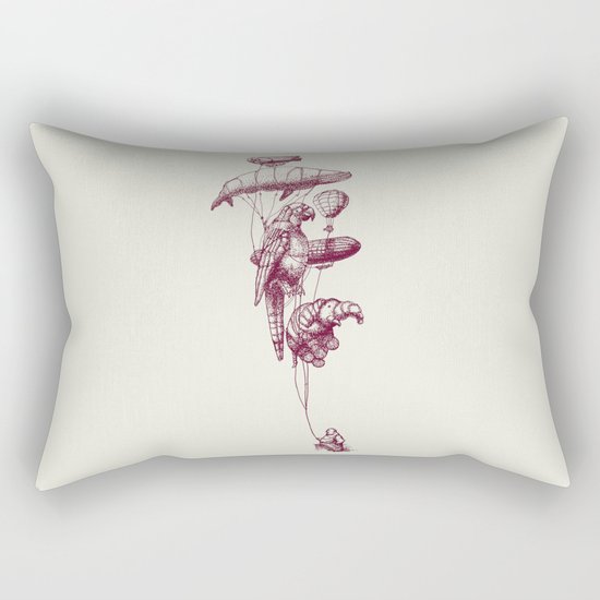 The Helium Menagerie (merlot) Rectangular Pillow