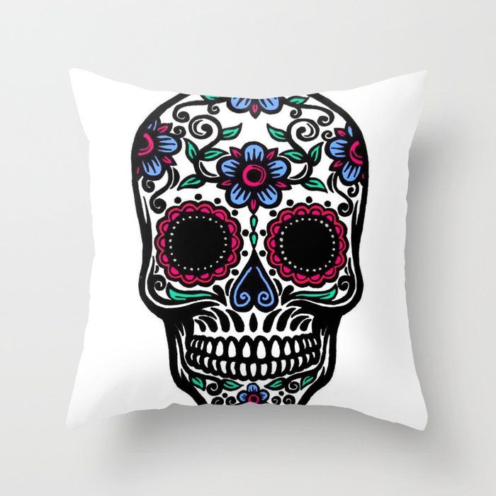 Sugar Skull 10 Throw Pillow