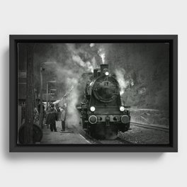 Steam Engine Framed Canvas