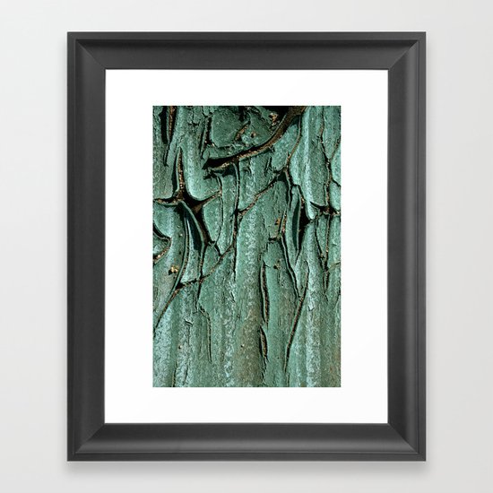 Green Rubber Framed Art Print