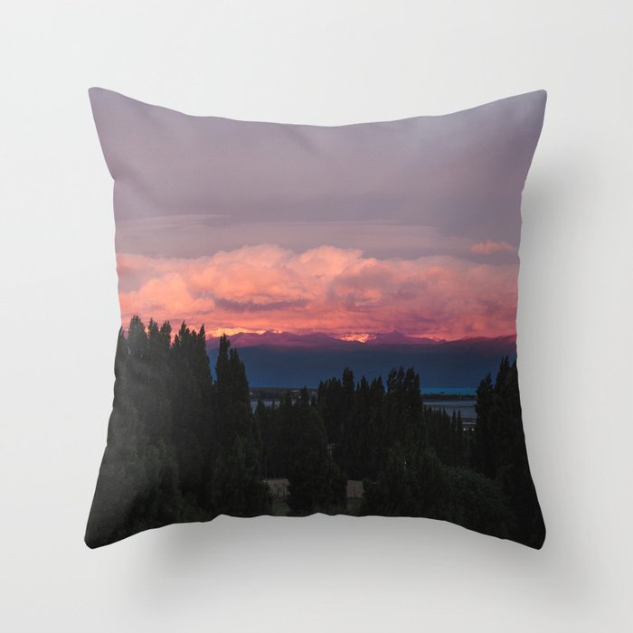 Argentina Photography - Pink Sunset Over The Argentine Forest Throw Pillow