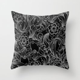 Vintage Baroque Seamless Pattern Throw Pillow