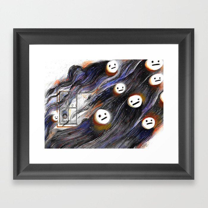 Watching Chaos Unfold Framed Art Print