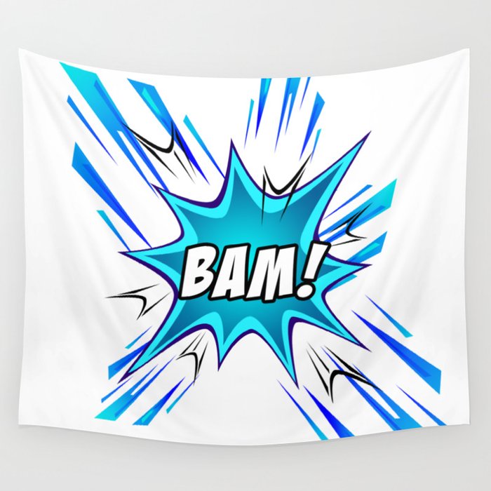 Manga Sound Effect Bam Wall Tapestry By Rauros Society6