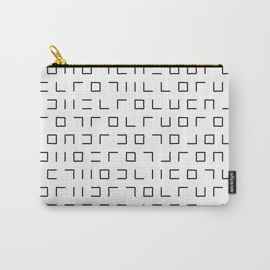 Code Breaker - Abstract, black and white, minimalist artwork Carry-All Pouch
