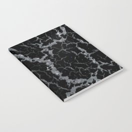 Cracked Space Lava - Glitter Silver Notebook