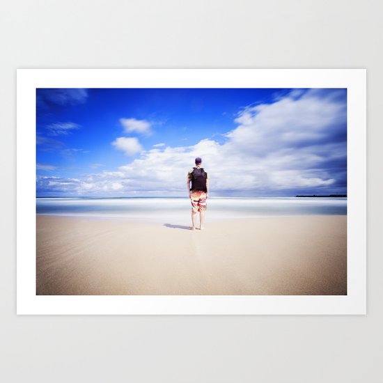 On the Beach Art Print