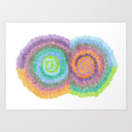 BI-COLOURED Art Print