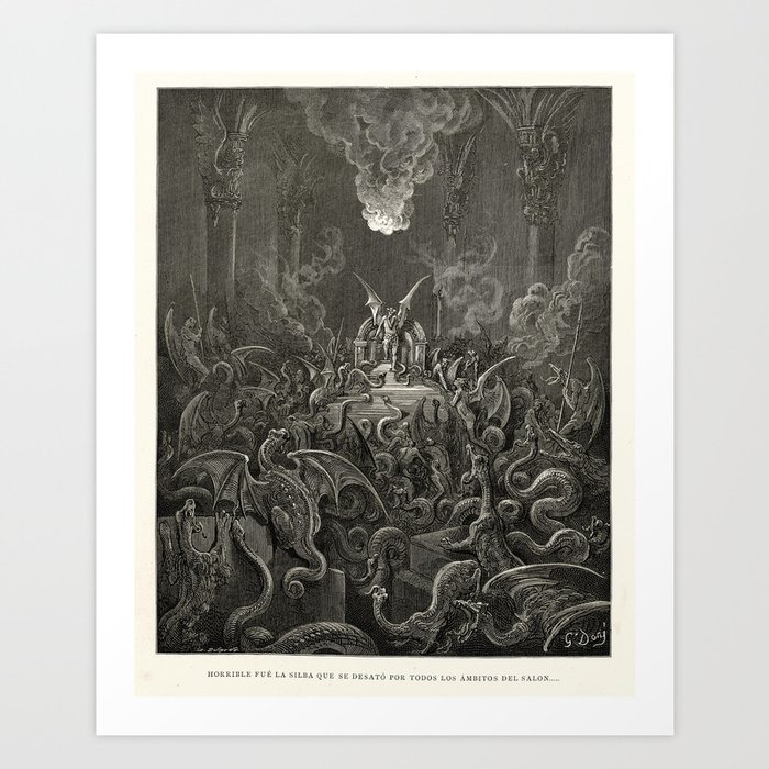 Gustave Doré - The lost paradise Art Print