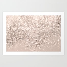 Blush Glitter Dream #4 (Faux Glitter) #shiny #decor #art #society6 Art Print