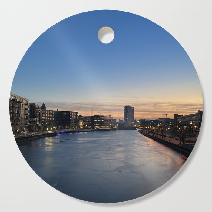 Milwaukee River at Sunset Cutting Board