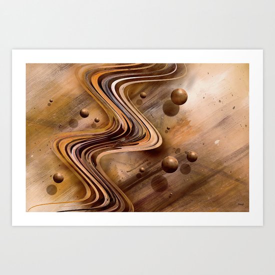 Chocolate Waves Art Print