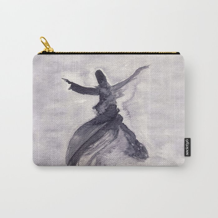 whirling dervish - sufi meditation - ink wash Carry-All Pouch