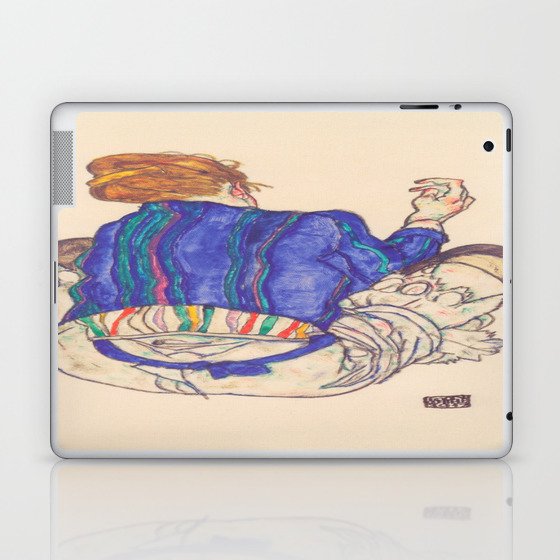 Egon Schiele Seated Woman, Back View Laptop & iPad Skin