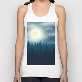 Magical Midnight Moon Misty Forest Tank Top