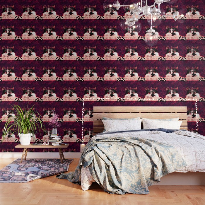 Cat My Home My Rules Vector Art Red Wallpaper By Gxp Design Society6