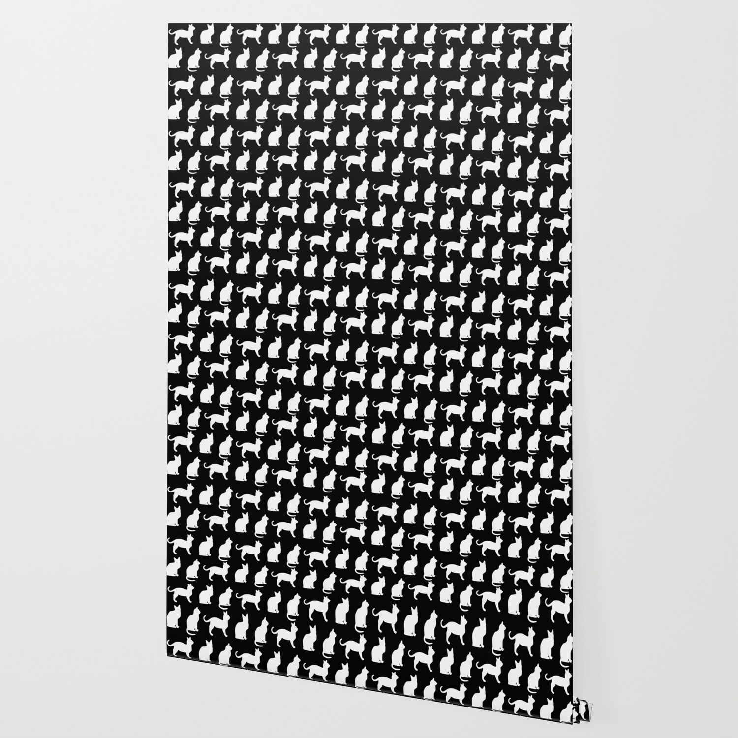 Pretty Pussy Cats On Black Wallpaper By Denidesigns Society6