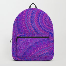 Purple Bohemian Flower Mandala Backpack