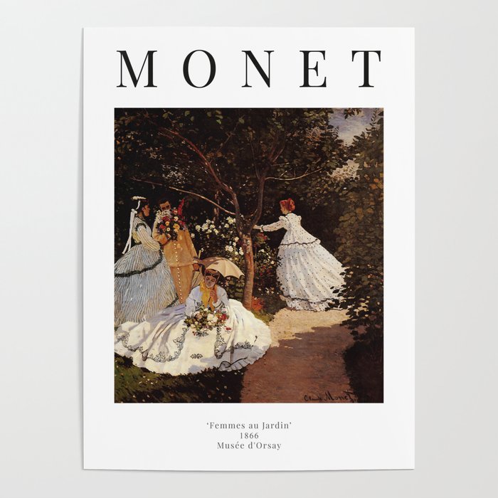 Claude Monet - Women in the Garden - Exhibition Poster Poster Poster