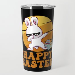 Happy Easter Kids Toddler Dabbing Bunny Travel Mug