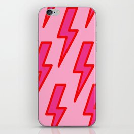Pink and Red Y2k Lightning Bolt Wallpaper - Preppy Aesthetic iPhone Skin