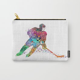 Girl Ice Hockey Sports Art Carry-All Pouch