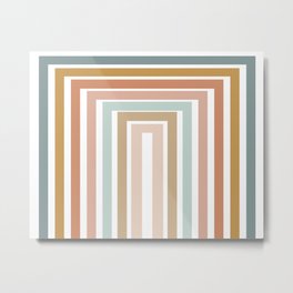 Geometric Rainbow 116 Metal Print | Autumnal, Boho, Earthy, Pretty, Modern, Mid Mod, Pastels, Graphicdesign, Aesthetic, Mid Century 